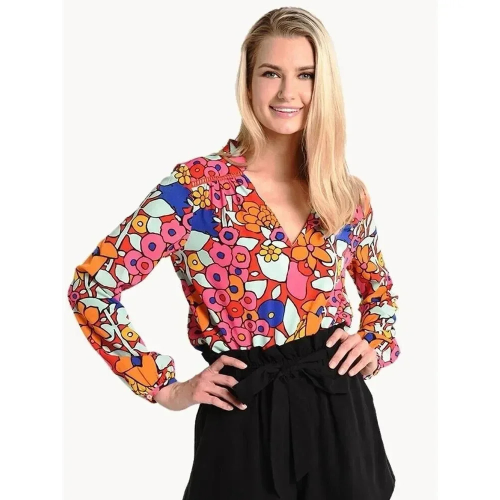 CROSBY By Mollie Burch Ruthie Tunic Women’s XS Long Sleeve Multicolor Top $189
